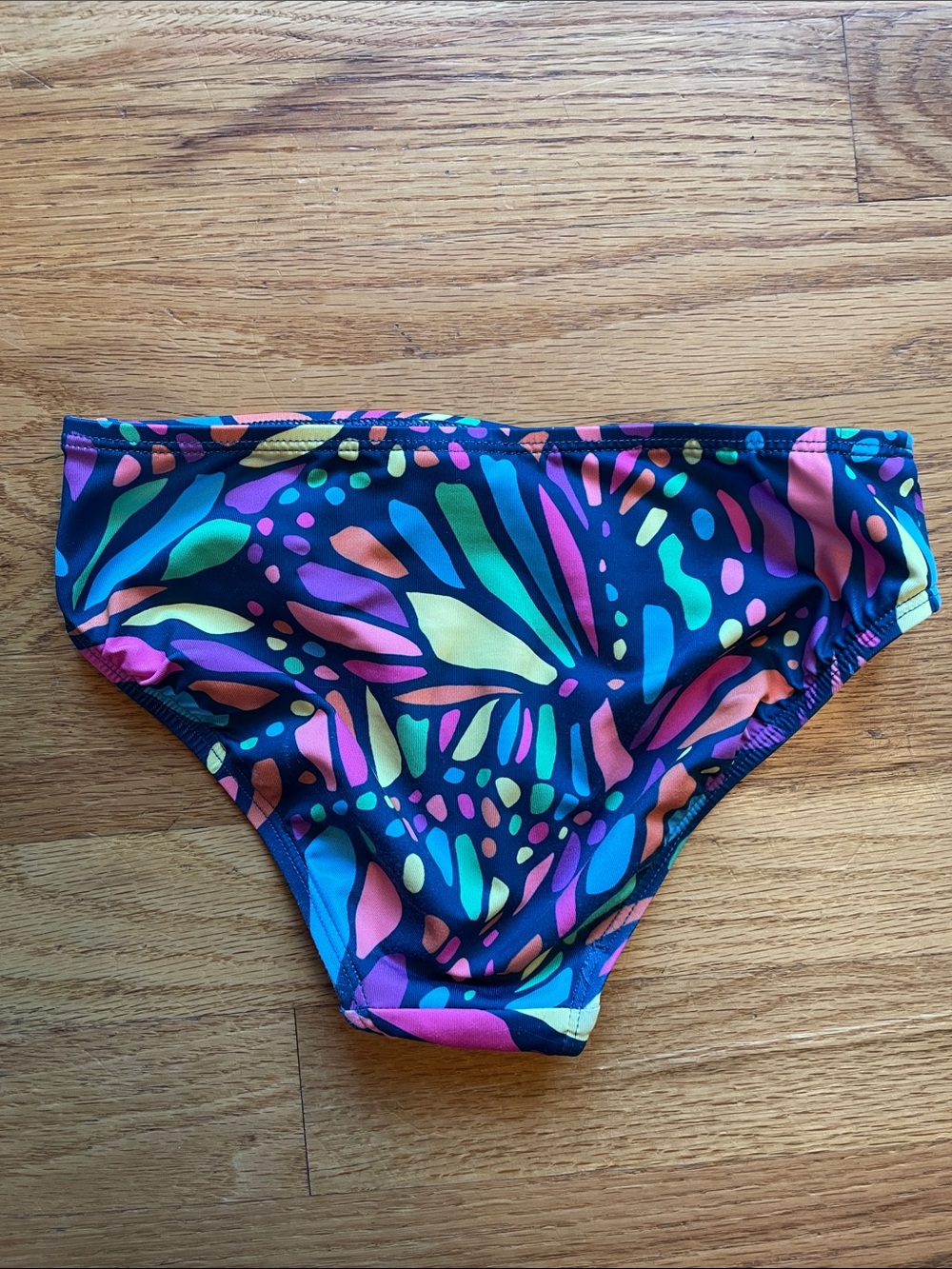 Lands' End Purple colorful mosaic butterfly Rash Guard & bikini bottom - Picture 7 of 12